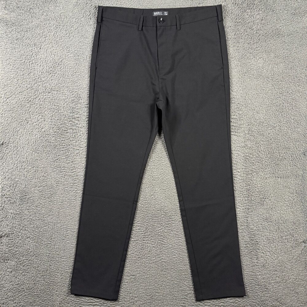 Baubax Pants Mens 36x32 Black Athletic Fit Stain Water Resistant Chino Stretch